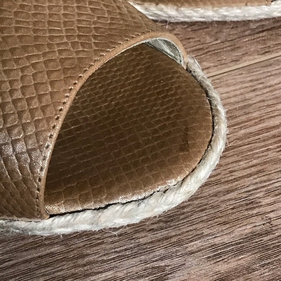 David Tate June Slingback Sandal Womens 9 WW Metallic Matte Gold Espadrille - Picture 11 of 15